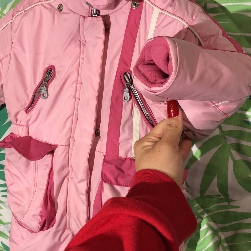Oviesse fagottino one piece snowsuit 12 months pink with gloves - Picture 6 of 14